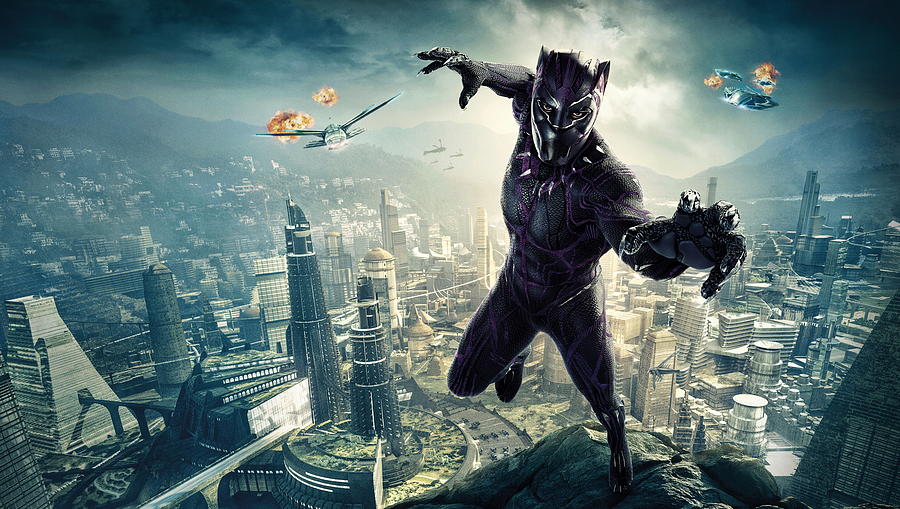 Marvel Black Panther Wallpaper City Action Black Warrior The 2018 Hd ...