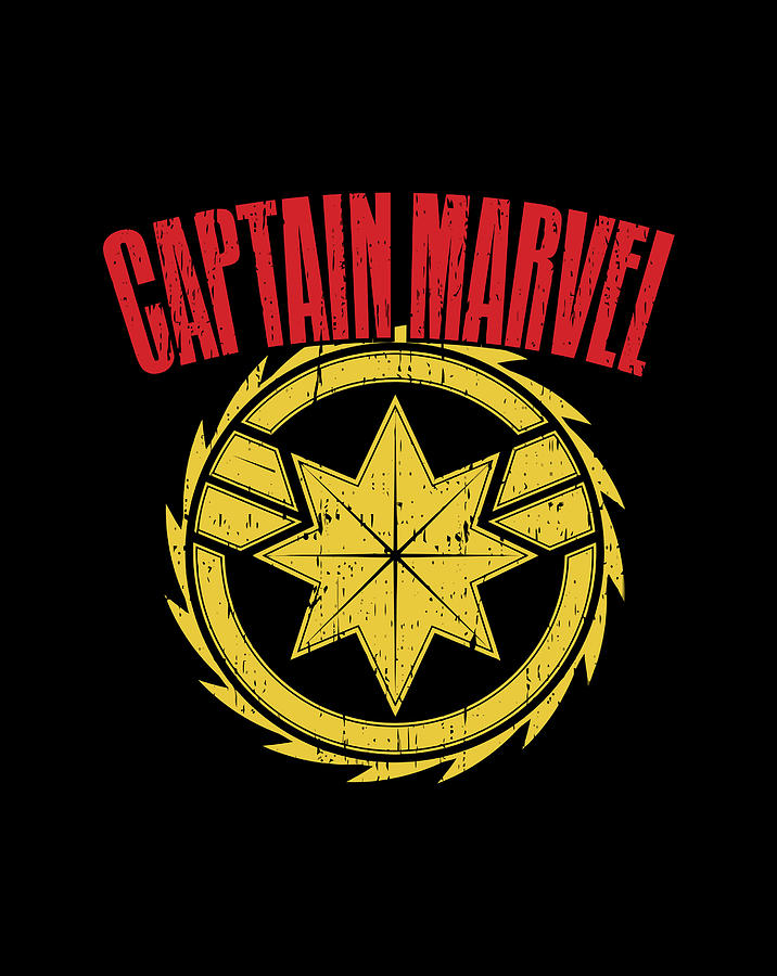 Marvel Captain Marvel 90S Star Symbol Vintage Hoodie Digital Art by ...