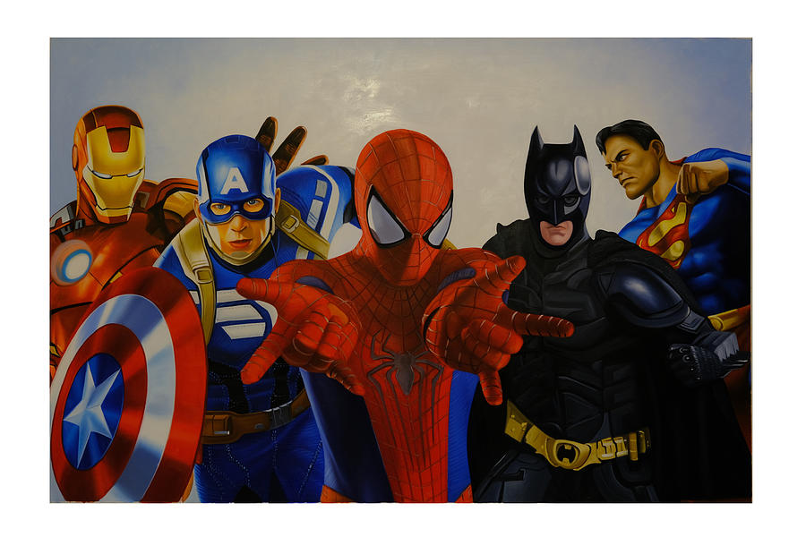 Marvel DC Superheroes Painting by Billy Le