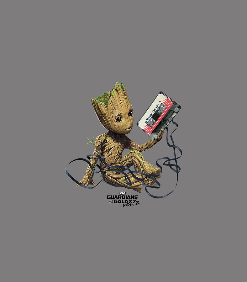 Marvel Guardians Of The Galaxy Vol 2 Groot Tape Portrait Digital Art By Arwyn Romy Fine Art 4128