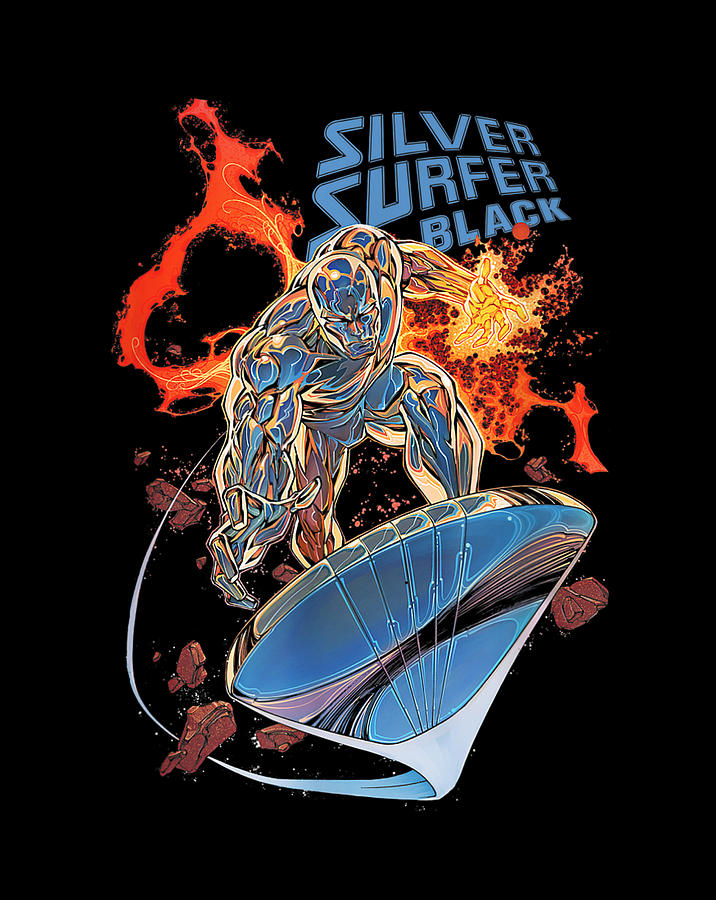 Marvel Silver Surfer Black 1 Comic Cover Digital Art By Nguyen Hung