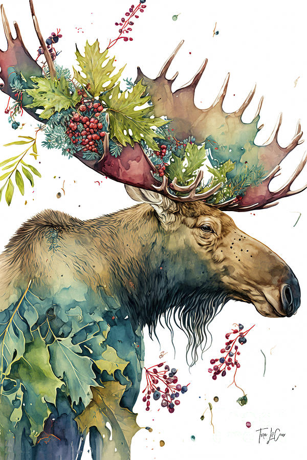 Marvelous Moose Painting by Tina LeCour