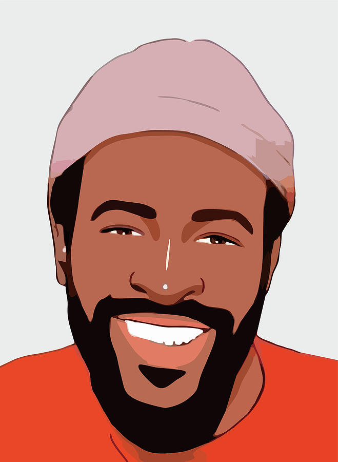 Marvin Gaye Digital Art - Marvin Gaye Cartoon Portrait 1 by Ahmad Nusyirwan