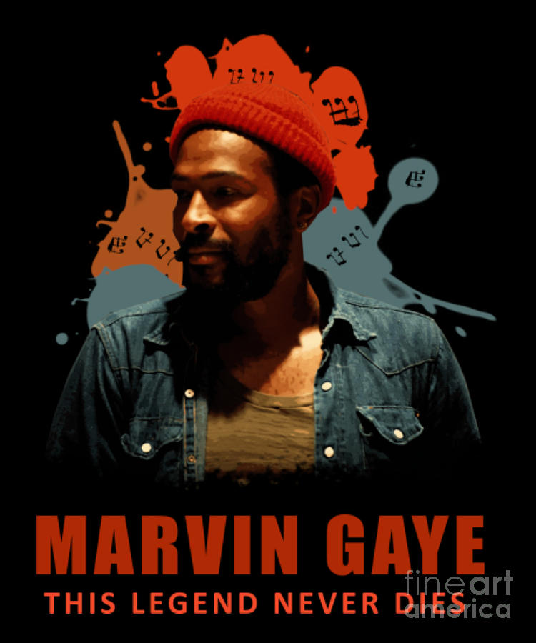 Marvin Gaye Digital Art - Marvin Gaye Colorful Tribute Gift Mens Womens by Notorious Artist