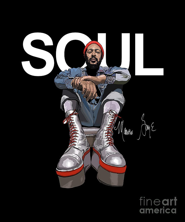 Marvin Gaye Digital Art - Marvin Gaye Pop Soul by Notorious Artist