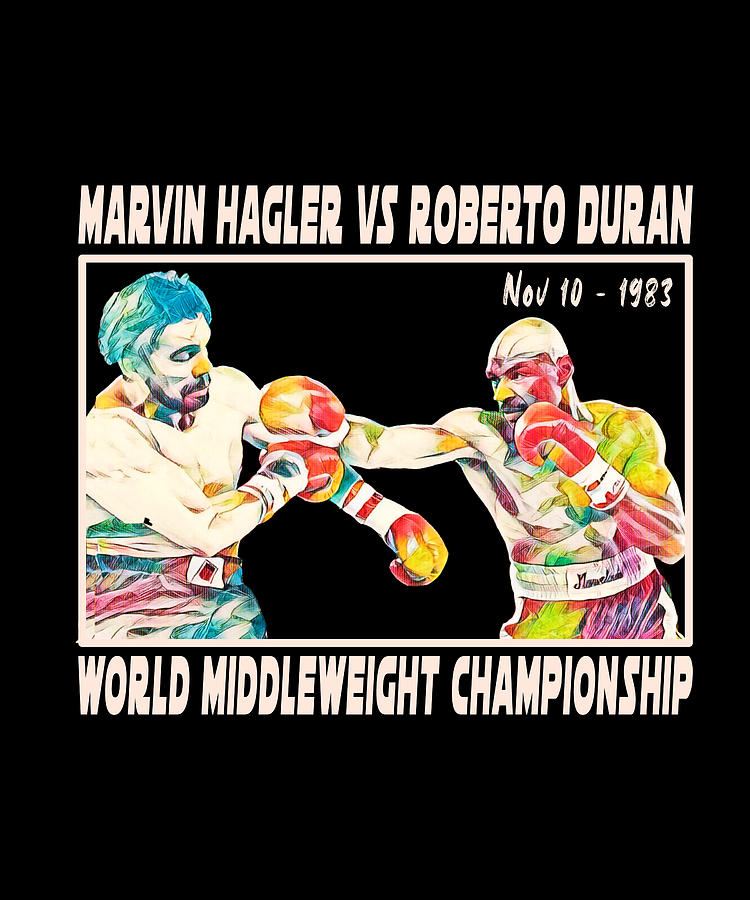 Marvin Hagler Digital Art - Marvin Hagler vs Roberto Duran by Sarcastic P