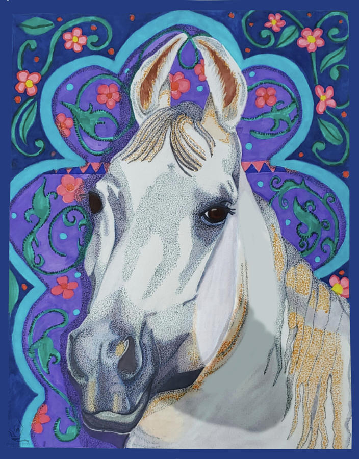Marwari Horse Painting by Equus Artisan