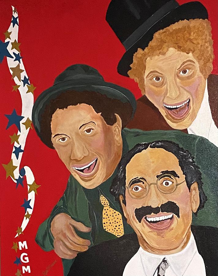 Marx Brother Hollwood Painting by Bill Manson