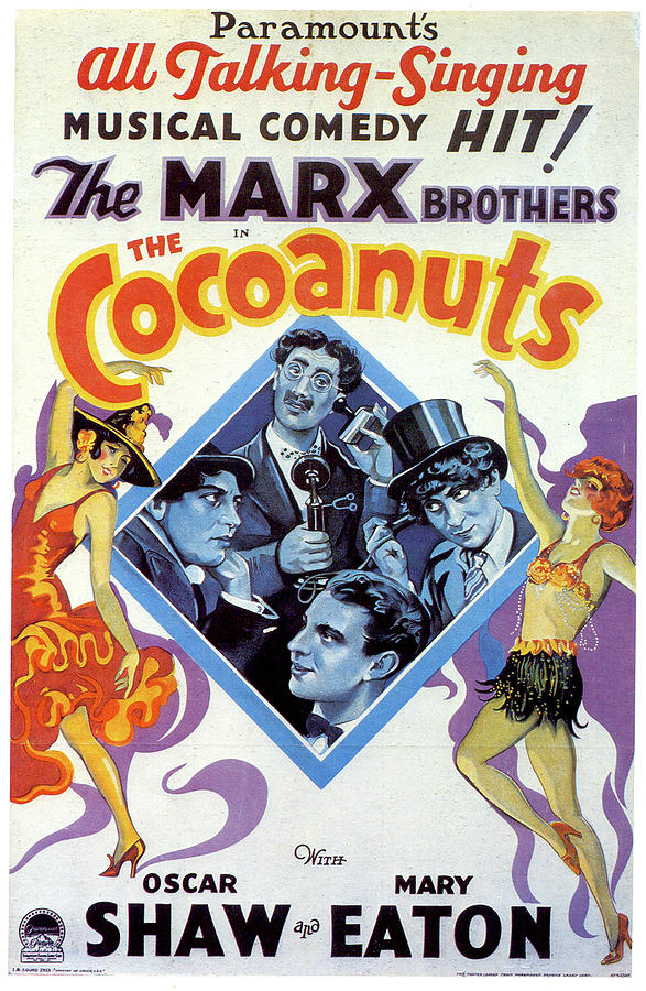 Marx Brothers The Cocoanuts poster Mixed Media by Movie World Posters