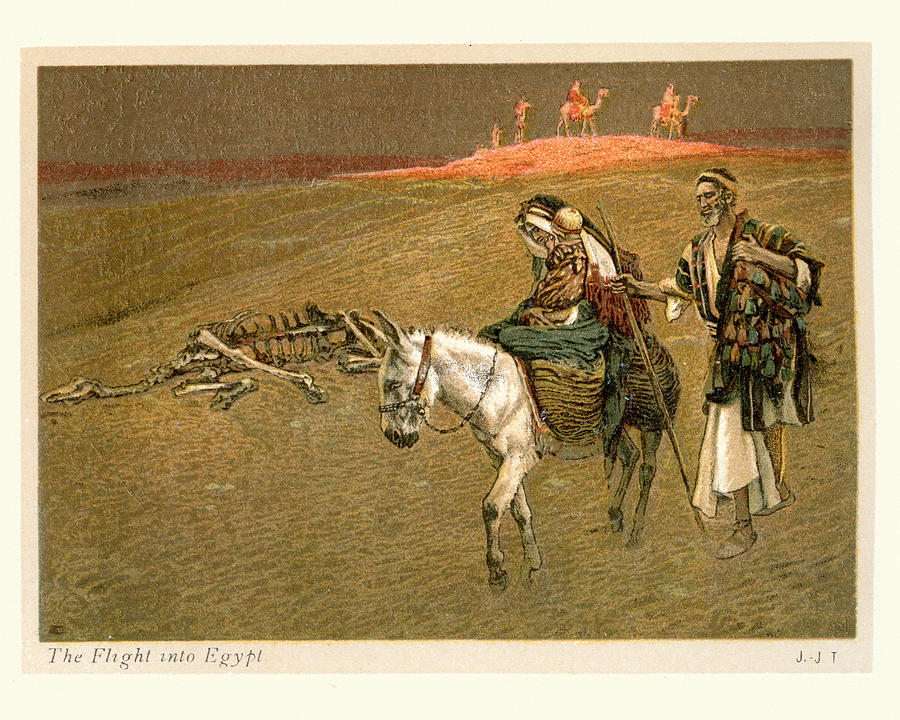 Mary and Josephs Flight into Egypt Drawing by Duncan1890