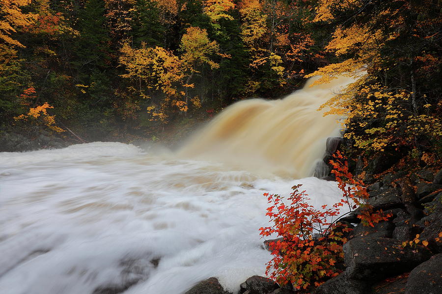 Fall Photograph - Mary Ann Falls during autumn at Cape Breton Highlands National Park by Jetson Nguyen