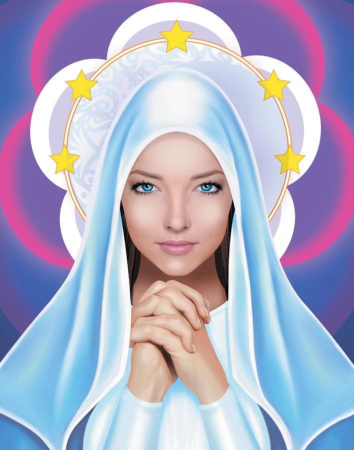 Mary Blessed Mother Digital Art By Jason Mccreadie   Mary Blessed Mother Jason Mccreadie 