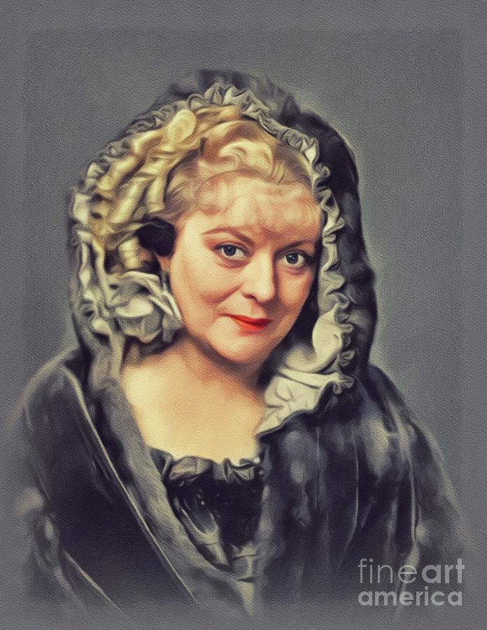 Mary Boland, Vintage Actress Painting by Esoterica Art Agency
