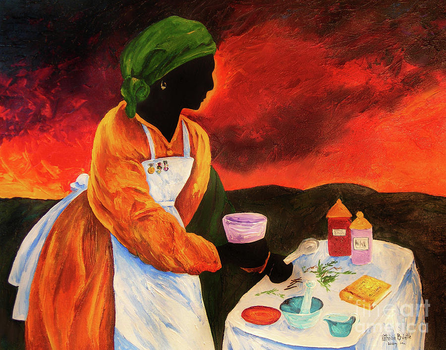 Bottle Painting - Mary Jane Seacole the Healer by Patricia Brintle