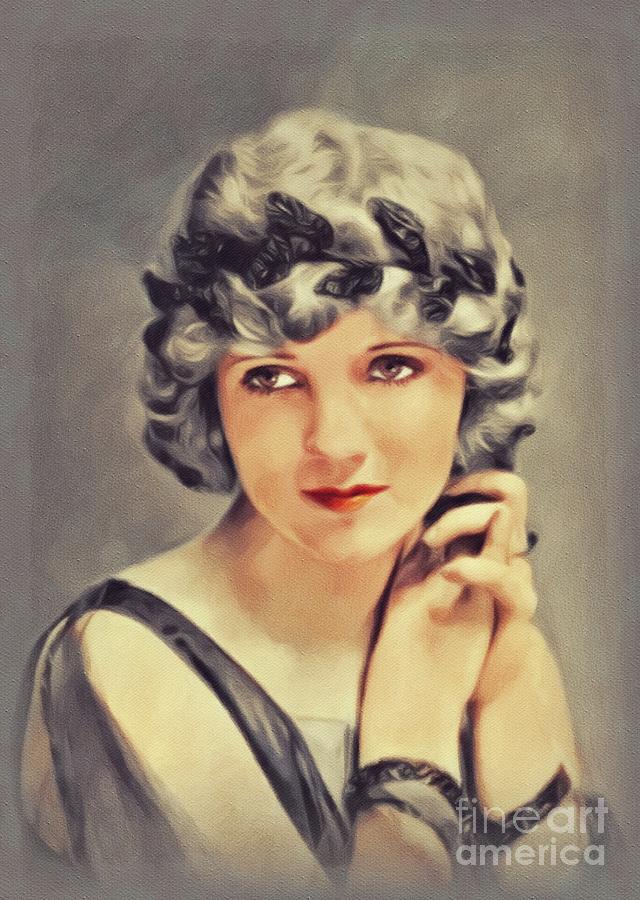 Mary Miles Minter, Vintage Actress Painting by Esoterica Art Agency