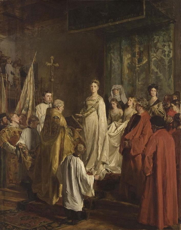 Mary of Burgundy Granting the Great Privilege Painting by Emile Wauters ...