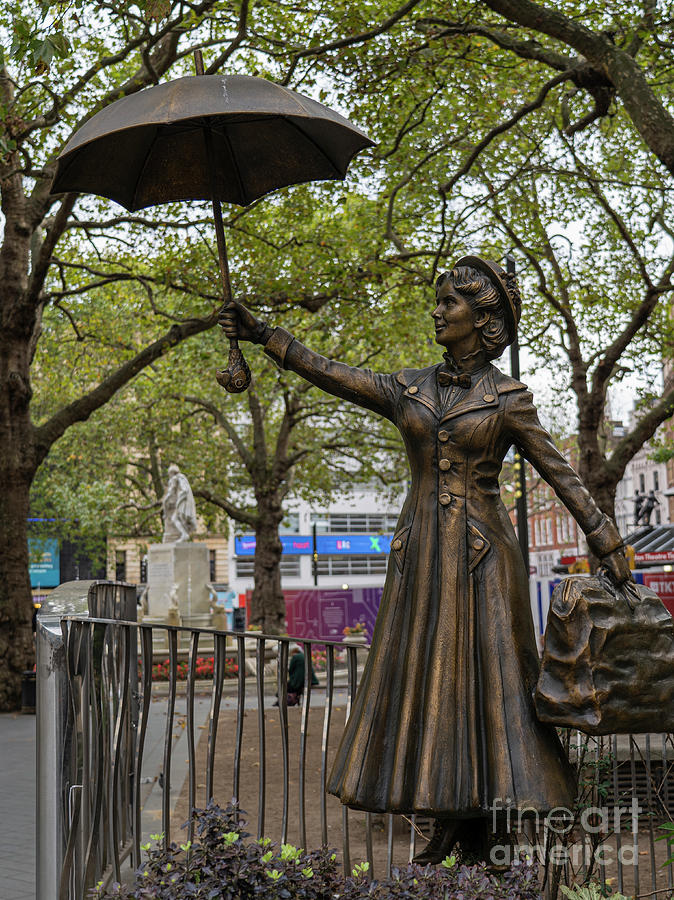 Mary Poppins Statue Leicester Square London England Photograph
