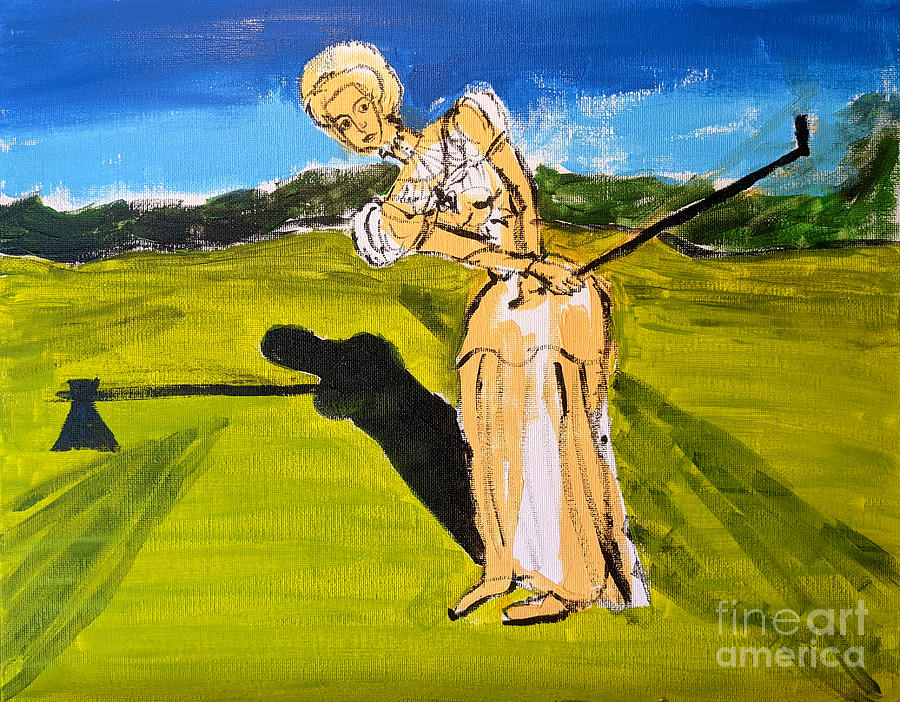 Mary Queen of Golf Painting by Echoing Multiverse