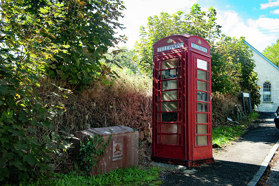 Mary Tavy Red Telephone Box Dartmoor ii Photograph by Helen Jackson