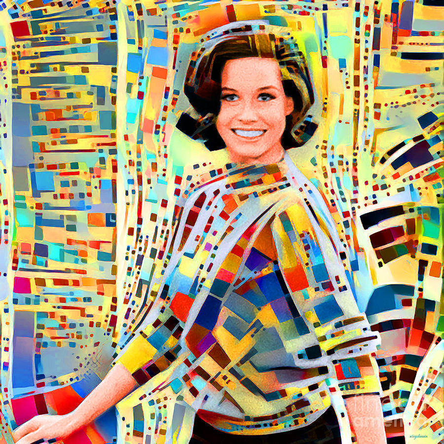 Mary Tyler Moore in Hipster Mid Century Modern Contemporary Esprit Abstract 20210912 Square  Mary Ty Photograph by Wingsdomain Art and Photography