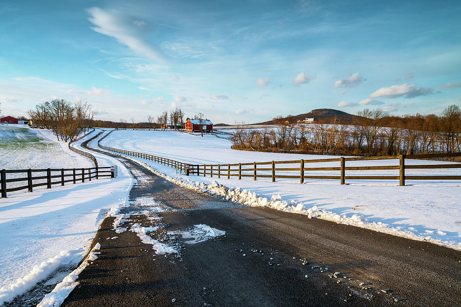 Maryland Countryside Winter Scene Photograph by Xavier Ascanio - Fine ...