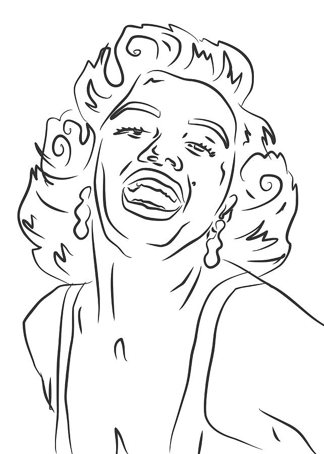 Marylin Monroe 1 Line Art Digital Art By Ahmad Nusyirwan - Fine Art America