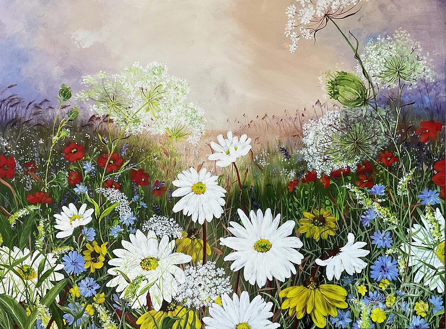 Nature Painting - Marys Meadow by Laurel Adams