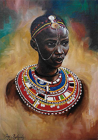 Masai Princess Painting by Jimi Claybrooks | Fine Art America