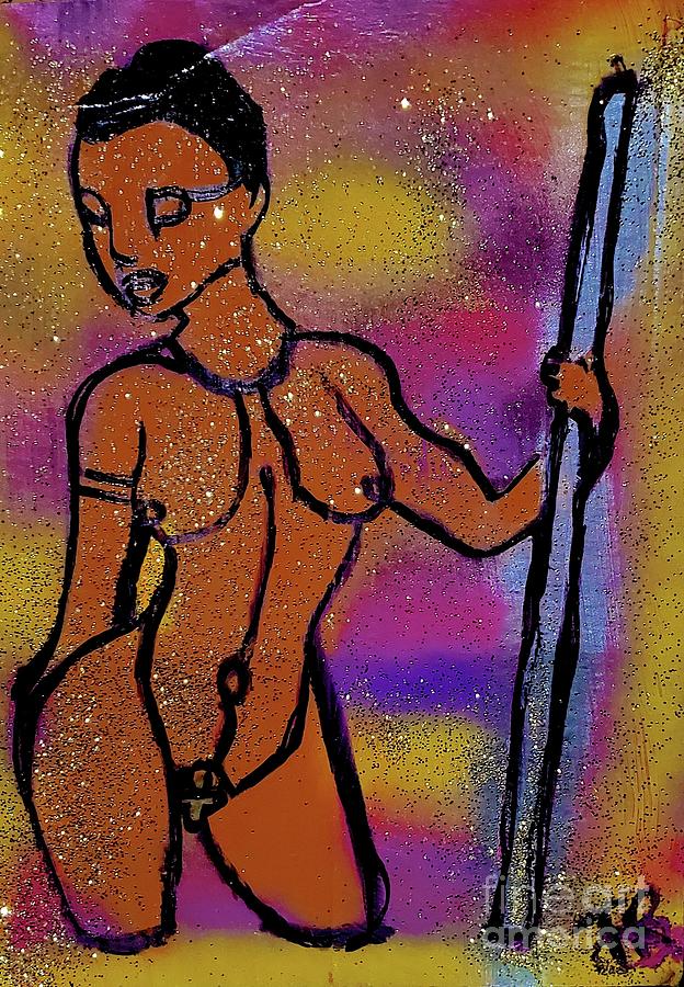 Masai Warrior Painting - Masai Warrior Woman by Tony B Conscious