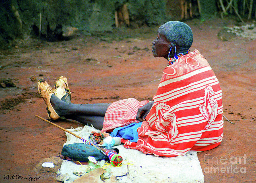 Masai Woman Seated Photograph by Robert Suggs