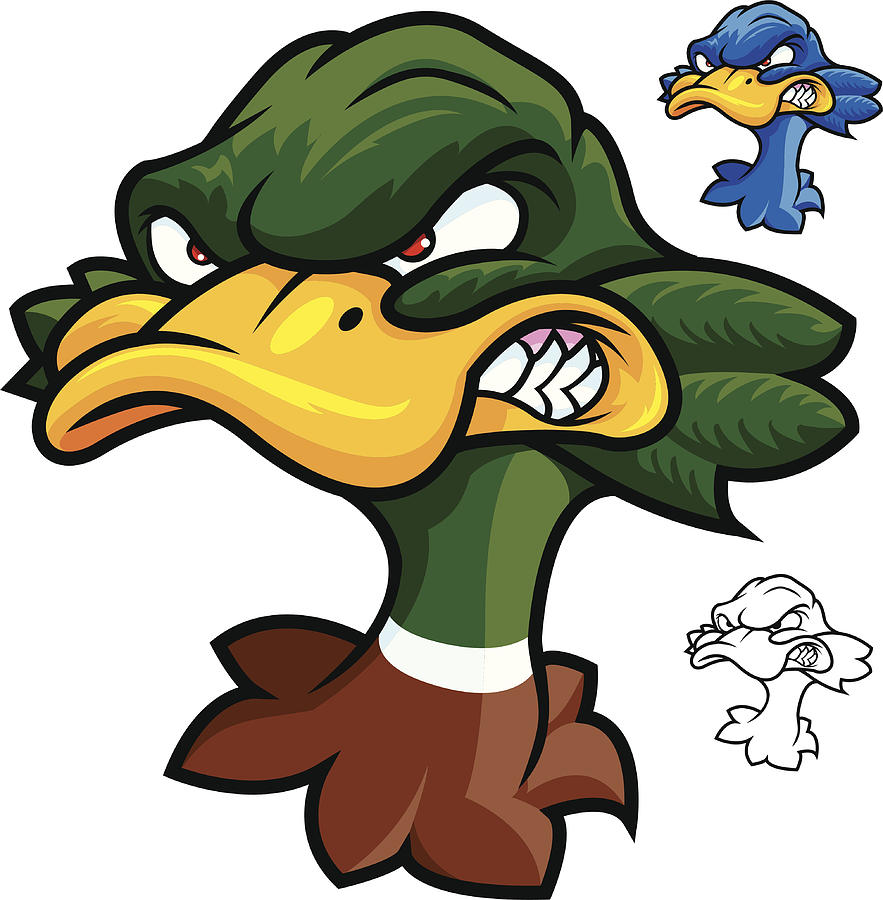 Mascot Duck Drawing by AdobeDweller