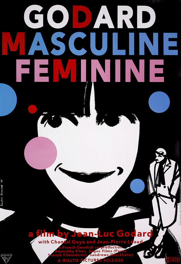 Masculin Feminin French Movie Poster Poster Painting by Colin Dean | Pixels