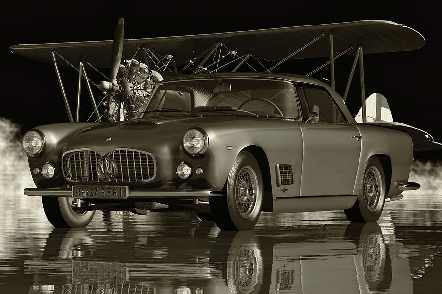 Maserati 3500 GT From 1960 Digital Art by Jan Keteleer