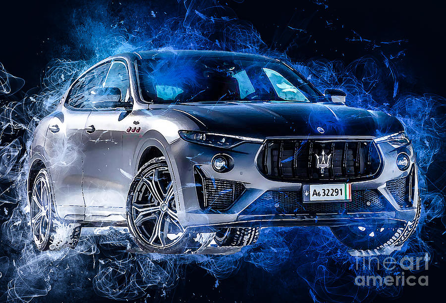 Maserati Levante Trofeo Luxury SUV Drawing by Marietta Beatty - Fine ...