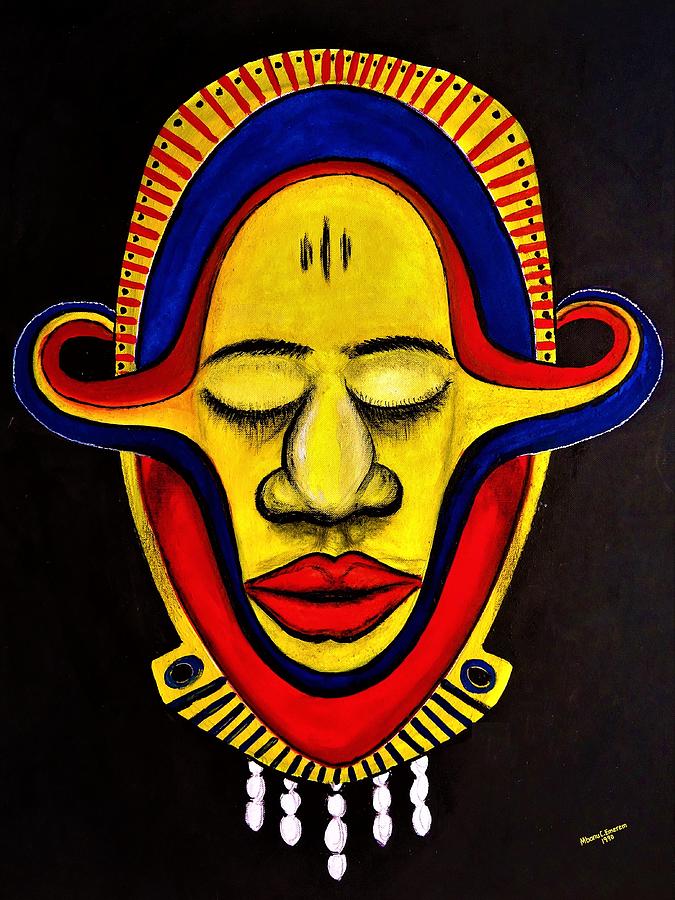 Mask #3 Painting by Mbonu Emerem - Fine Art America