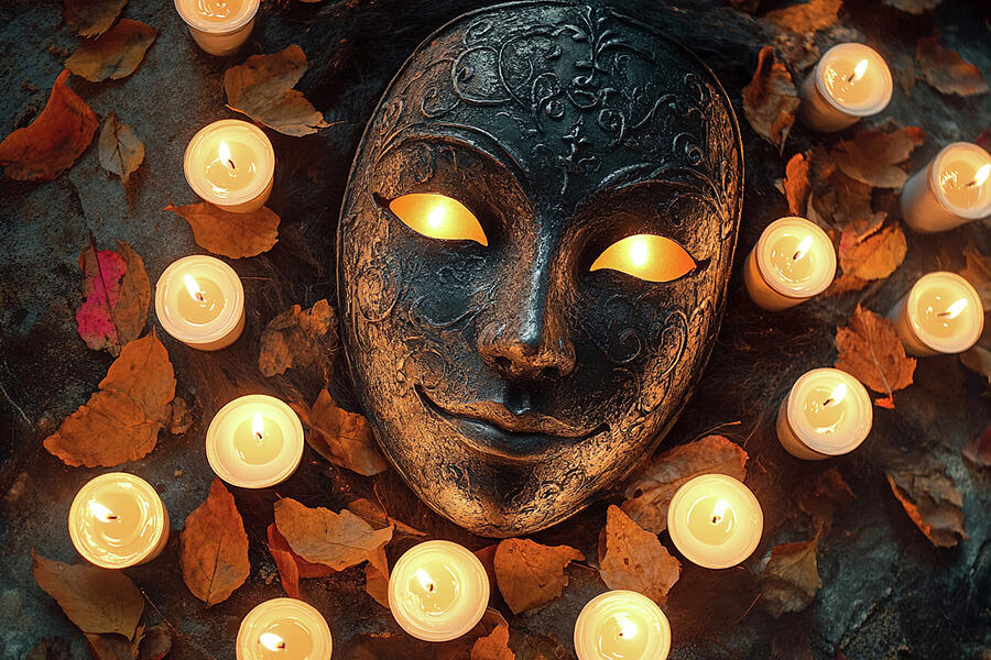 Mask and Candles Digital Art by Lisa Yount Mask and Candles Digital Art by Lisa Yount