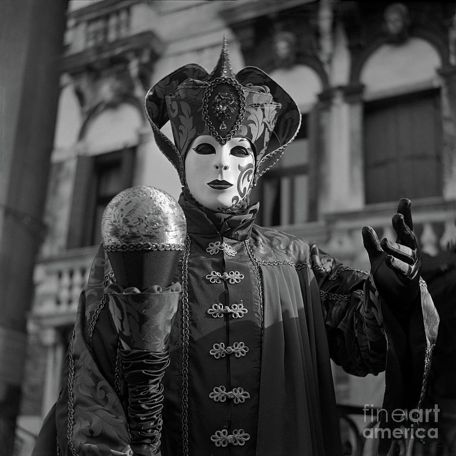 Mask in Venice with Baton Photograph by Riccardo Mottola