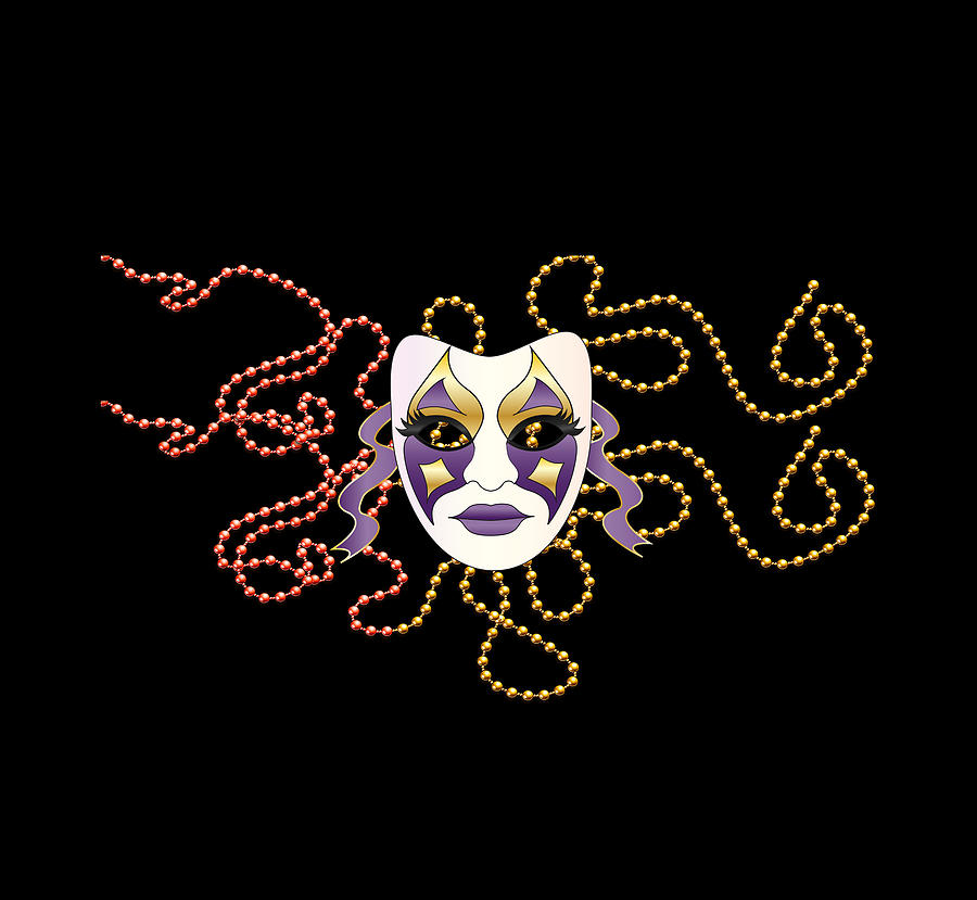Mask on Beads 2 Digital Art by Ali Baucom