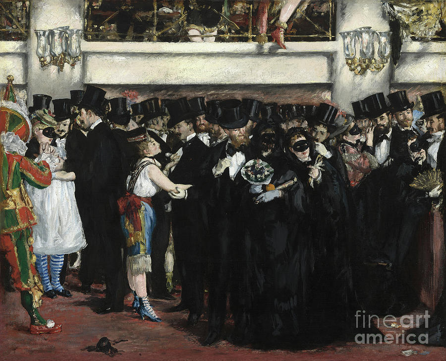 Masked Ball at the Opera Painting by Sad Hill - Bizarre Los Angeles Archive