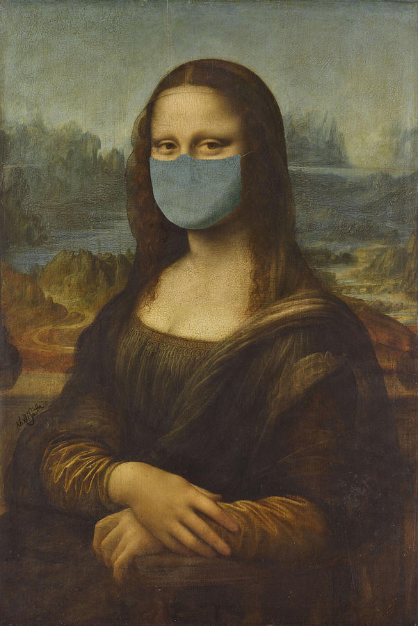 Masked Mona Lisa Digital Art by Nikki Marie Smith