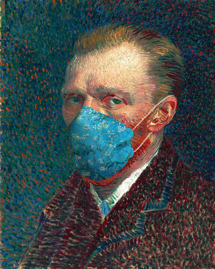 Masked Self-Portrait of Vincent van Gogh Digital Art by Nikki Marie Smith