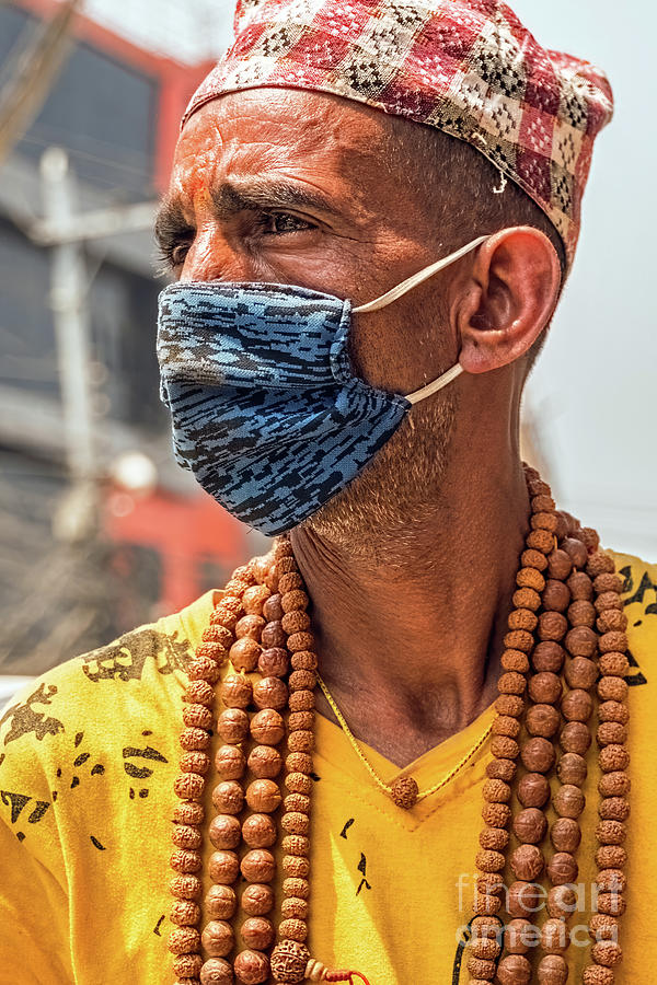 Masks and Prayer Beads In Nepal Photograph by Tom Watkins PVminer pixs