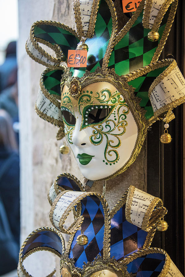 Masks in Venice Italy  Photograph by John McGraw