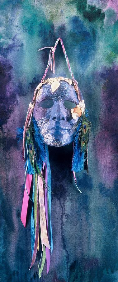 Shell Mixed Media - Masks Of The God/Yemaya Ocean Dreams by Deborah K Tash