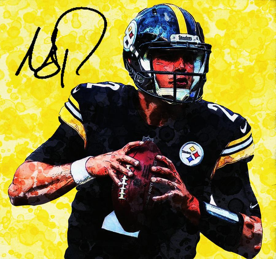 Mason Rudolph Steelers QB WC Digital Art by Bob Smerecki - Fine Art America