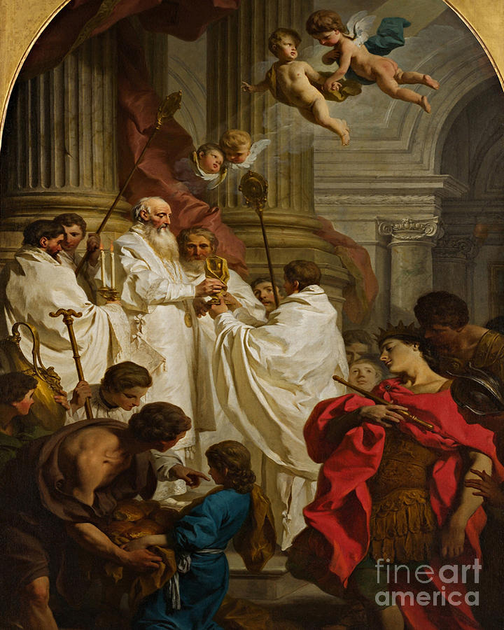 Mass of St. Basil the Great - CZBTG                                                  Painting by Pierre Hubert Subleyras