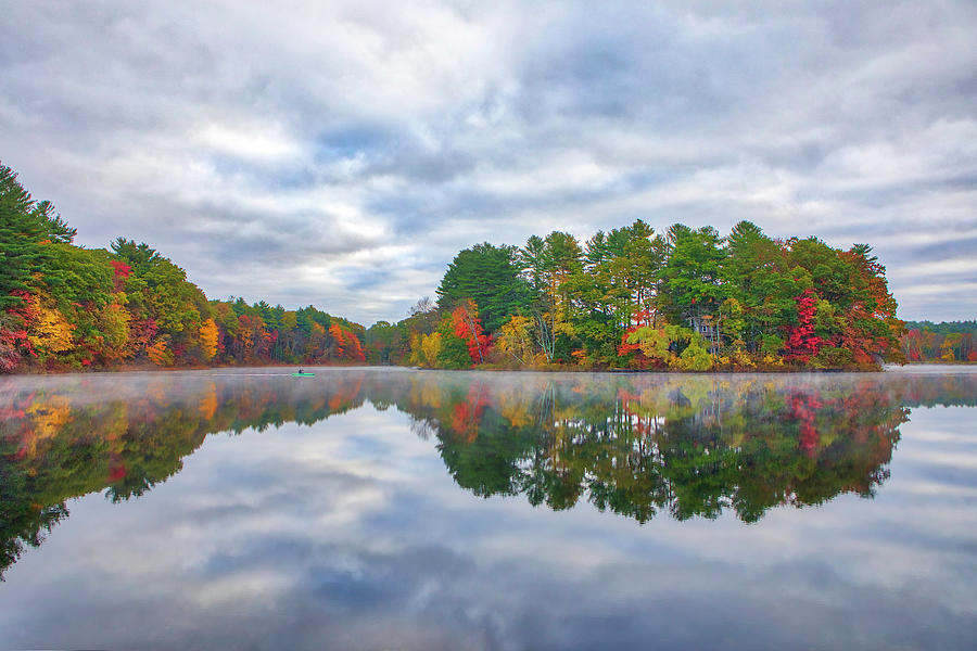 Massachusets Fall Colors At Turner Pond Photograph