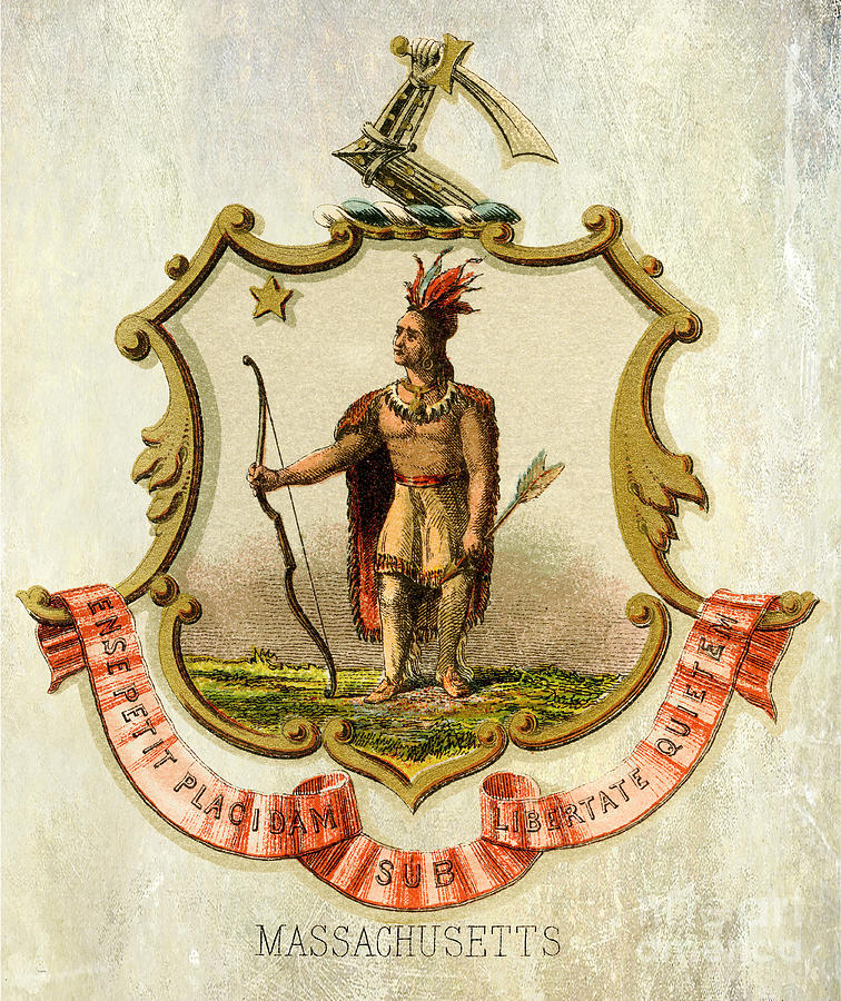 Massachusetts Coat of Arms 1876 Photograph by Jon Neidert