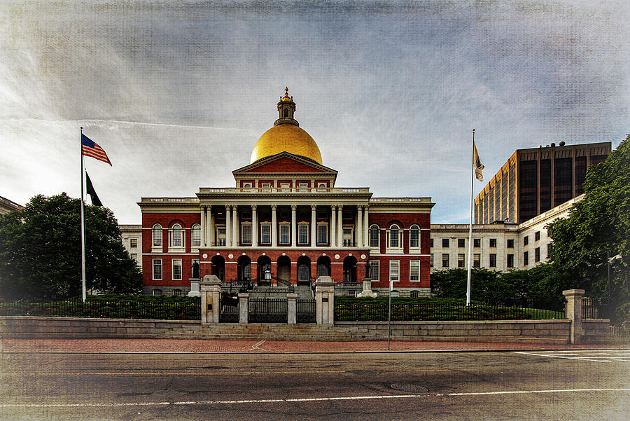 Massachusetts-massachusetts State House  Photograph by Judy Wolinsky