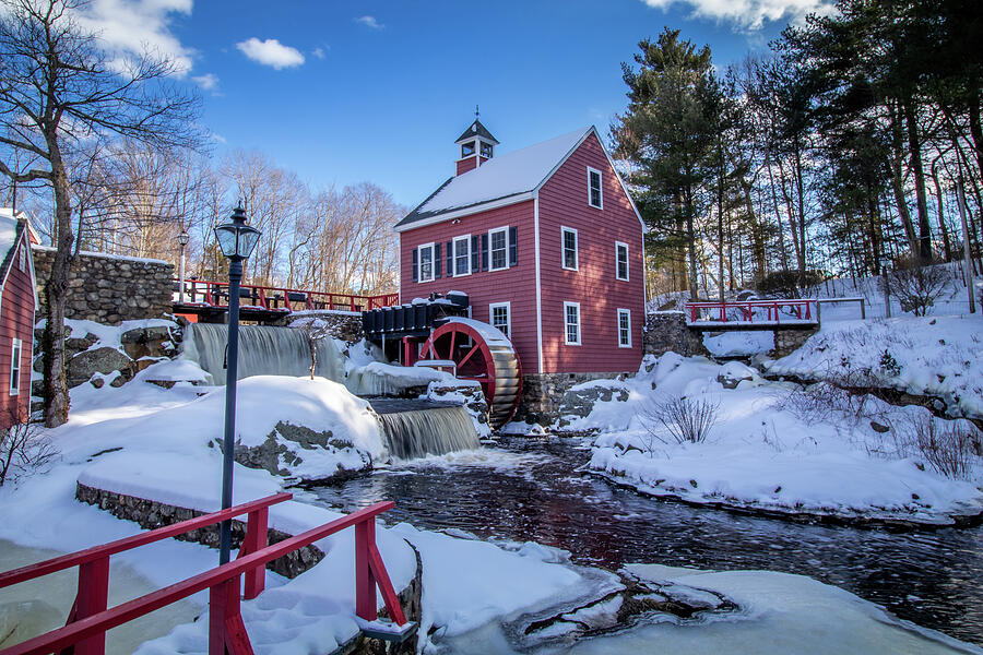 Massachusetts Mill in Winter Photograph by Jeff Folger Massachusetts Mill in Winter Photograph by Jeff Folger